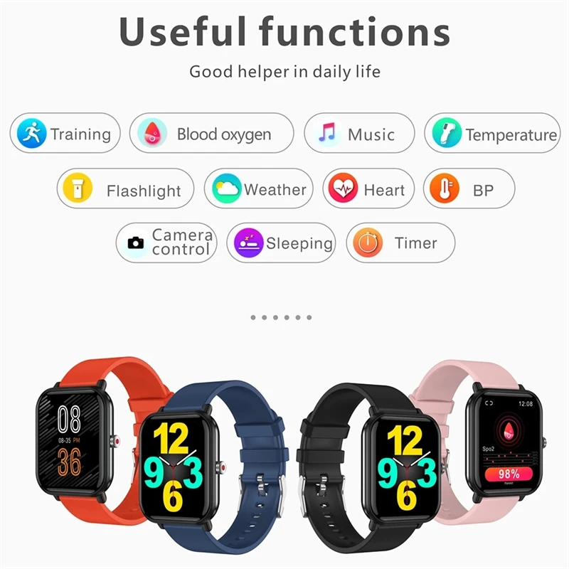 LIGE 2024 NEW SMART WATCH LADIES FULL TOUCH SCREEN SPORTS FITNESS WATCH IP67 WATERPROOF BLUETOOTH FOR ANDROID IOS SMARTWATCH MEN